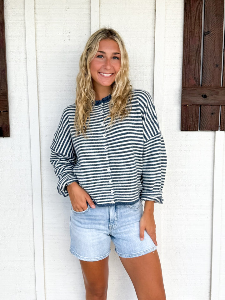 The Piper Striped Cardigan