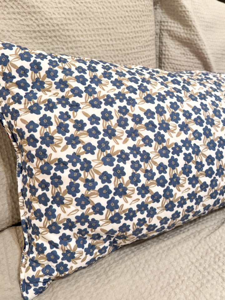 Ida Mae Adeline Patchwork Americana 14x33 Quilted Pillow