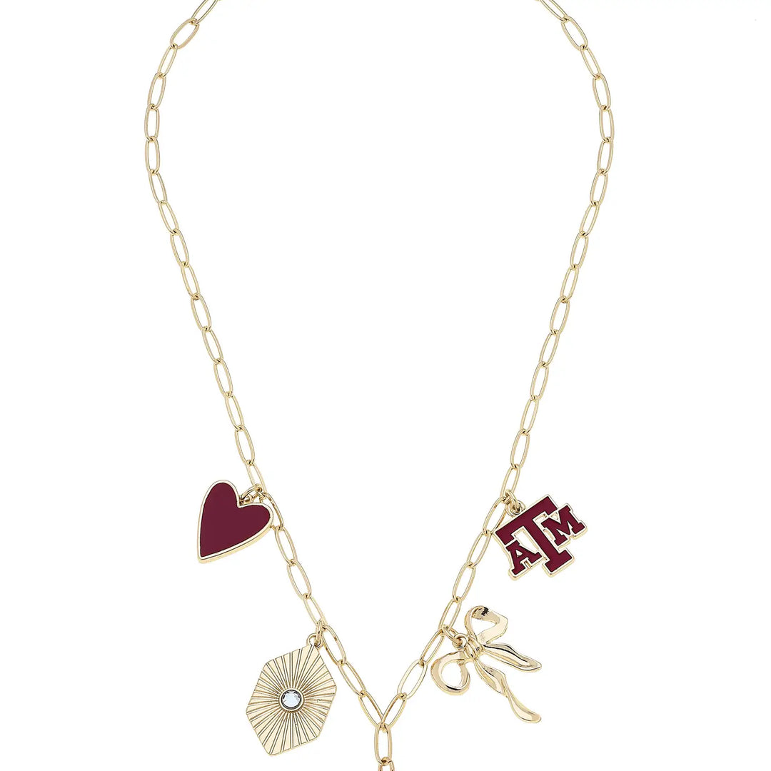 CS Paper Clip Charm Collector Necklace