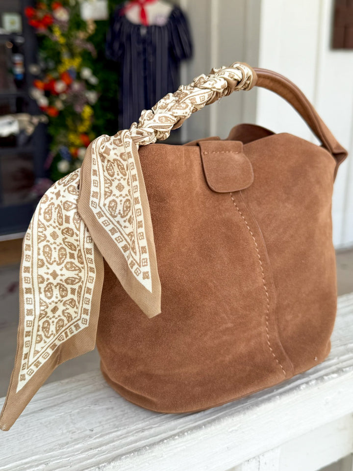B&C Small Suede Bucket Bag