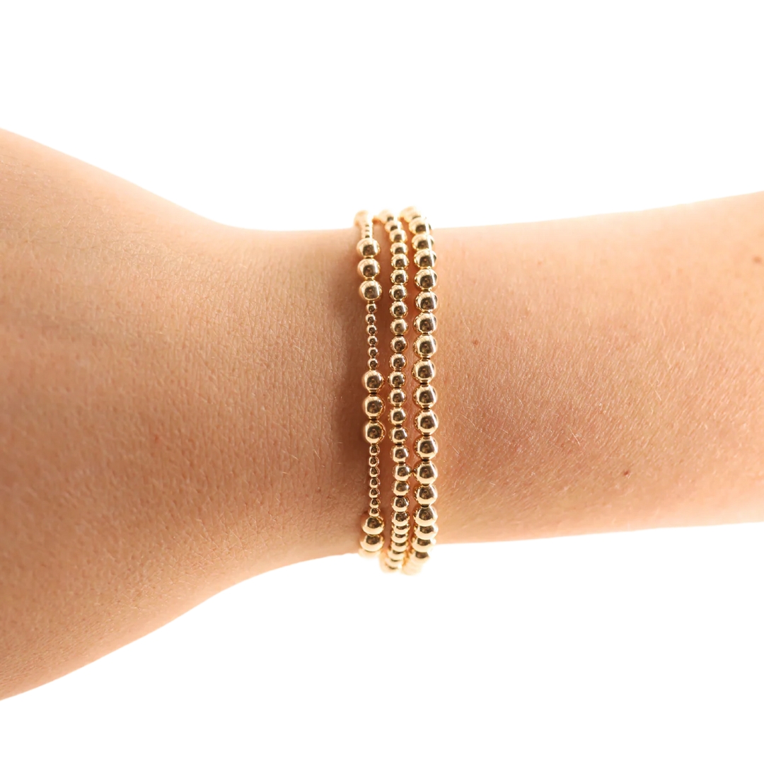 Beaded Blondes ILY Gold Bracelet Stack