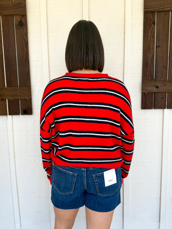 The Varsity Stripe Cardigan