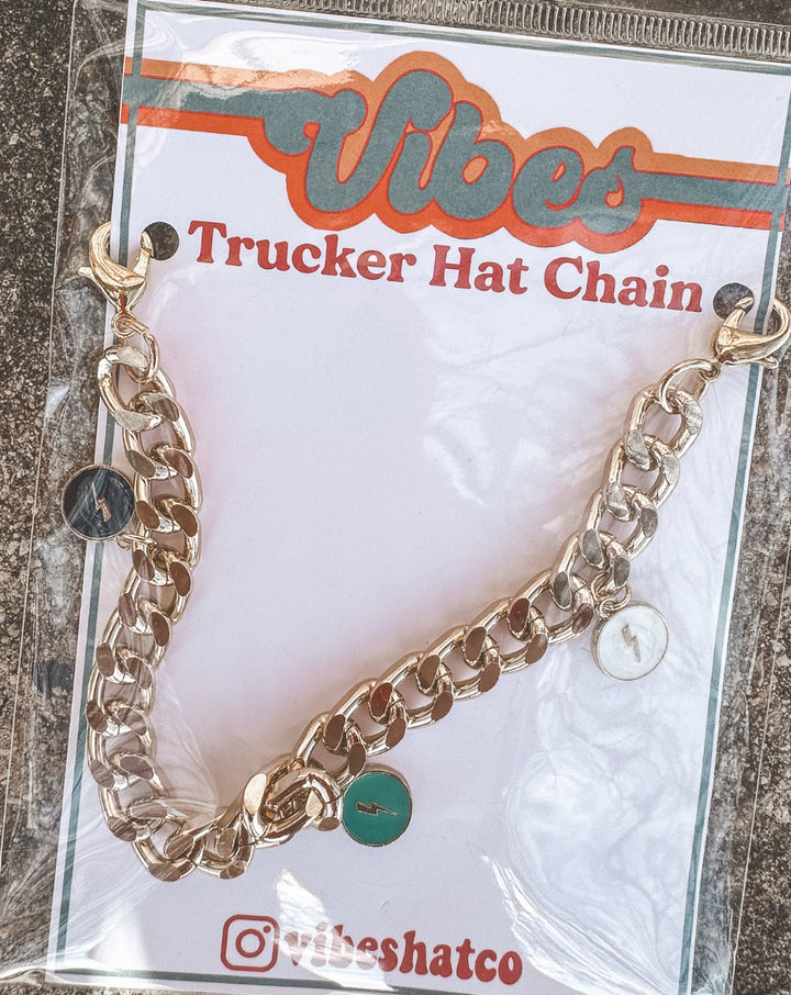 Trucker Hat Chains - Gold