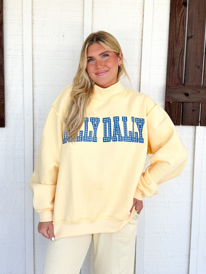 The Dilly Dally Gingham Sweatshirt