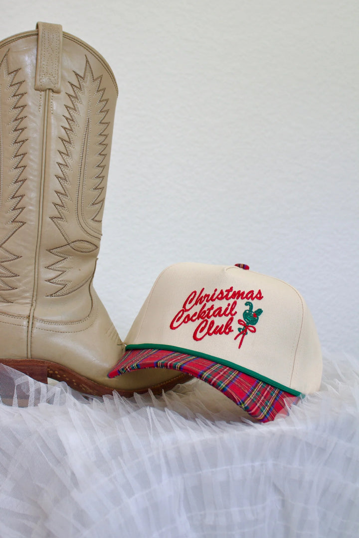 Christmas Cocktail Club Canvas Cap