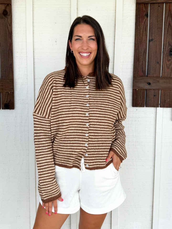 The Piper Striped Cardigan