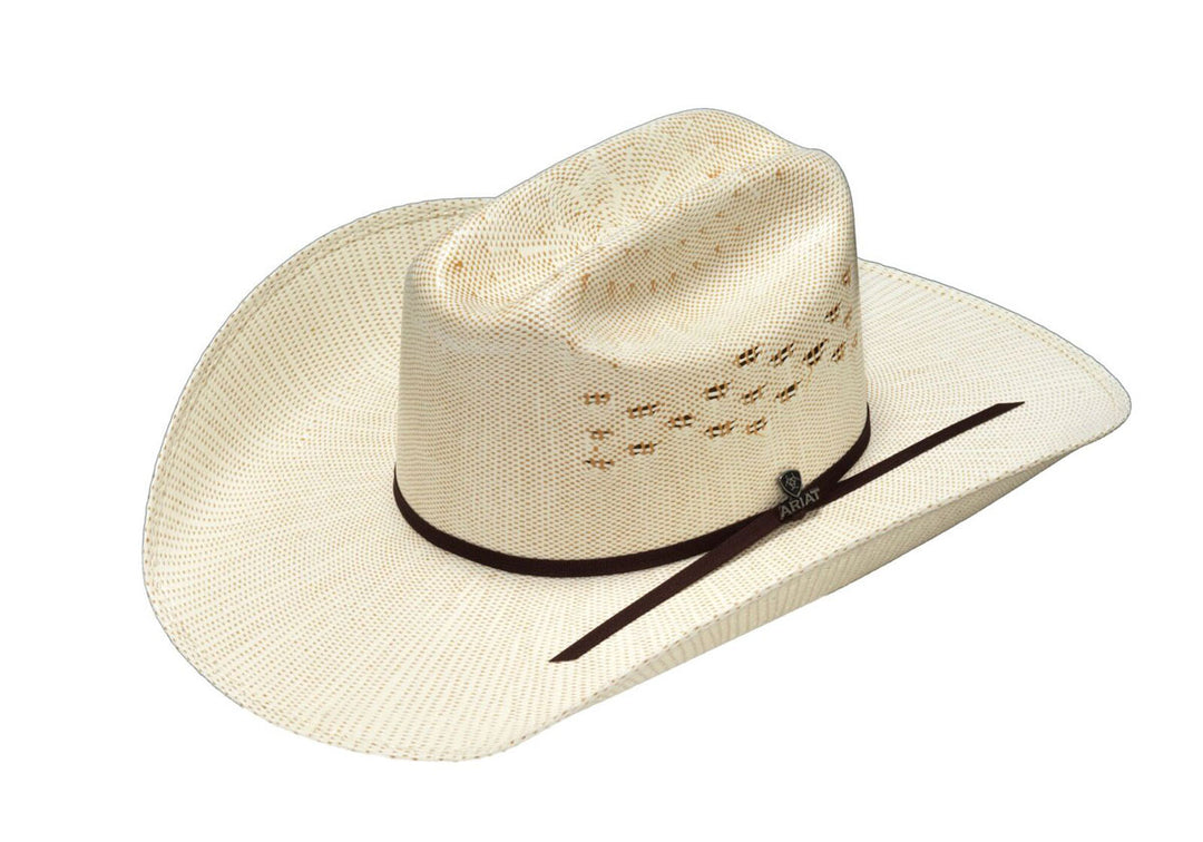 Ariat Ivory/Tan Bangora Straw Hat