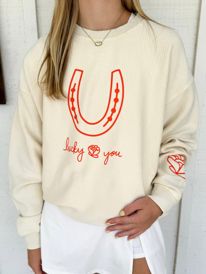 Lucky You Corded Sweatshirt