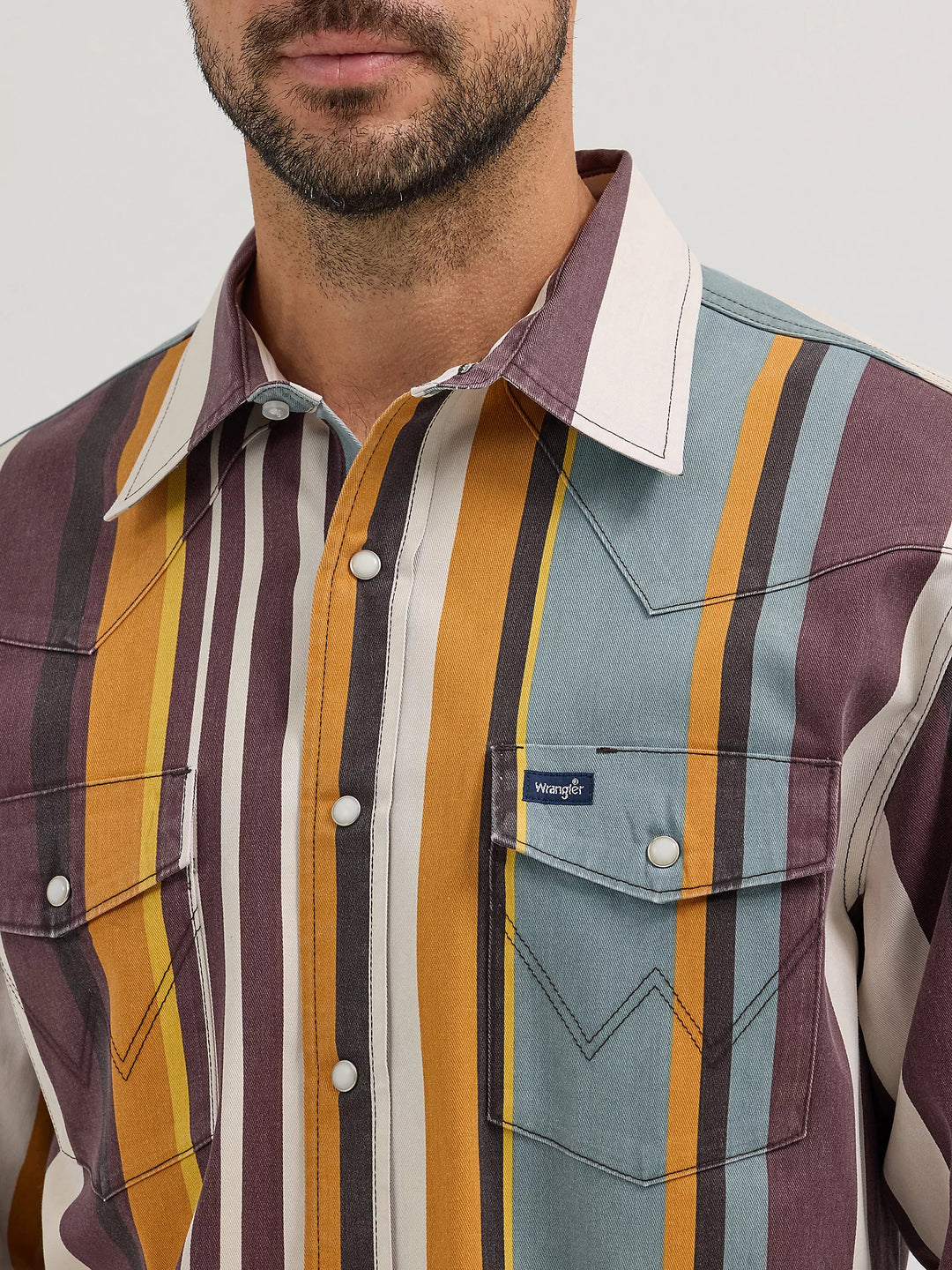 Wrangler® Vintage-Inspired Brushpopper Pearl Snap Shirt