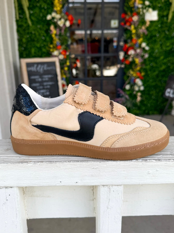 Dolce Vita Notice Velcro Sneakers - Tan Multi Suede