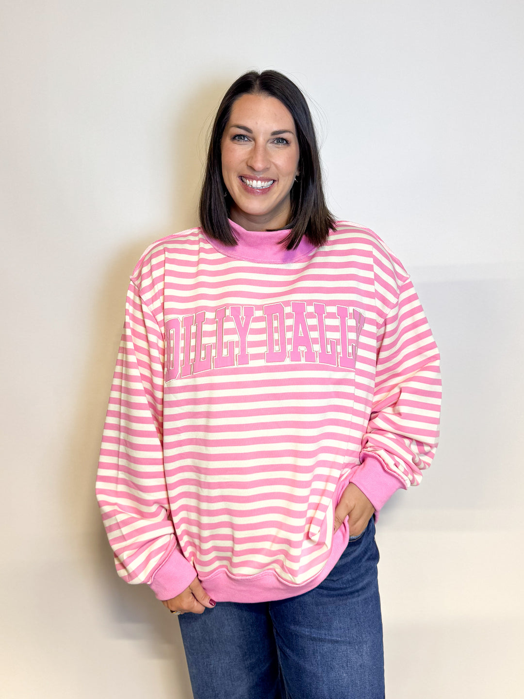 The Dilly Dally Striped Sweatshirt
