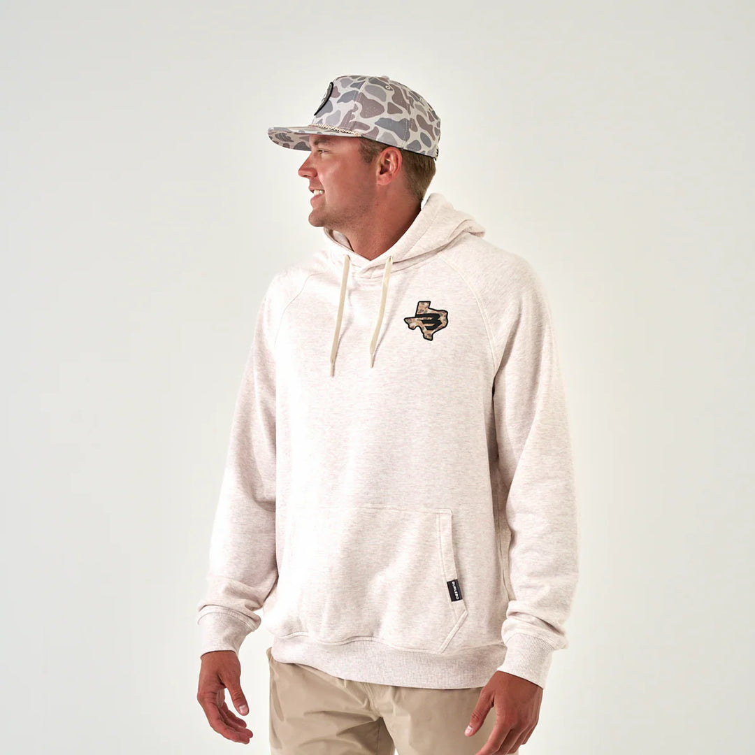 Burlebo Fleece Hoodie - Texas Camo Flying B Logo