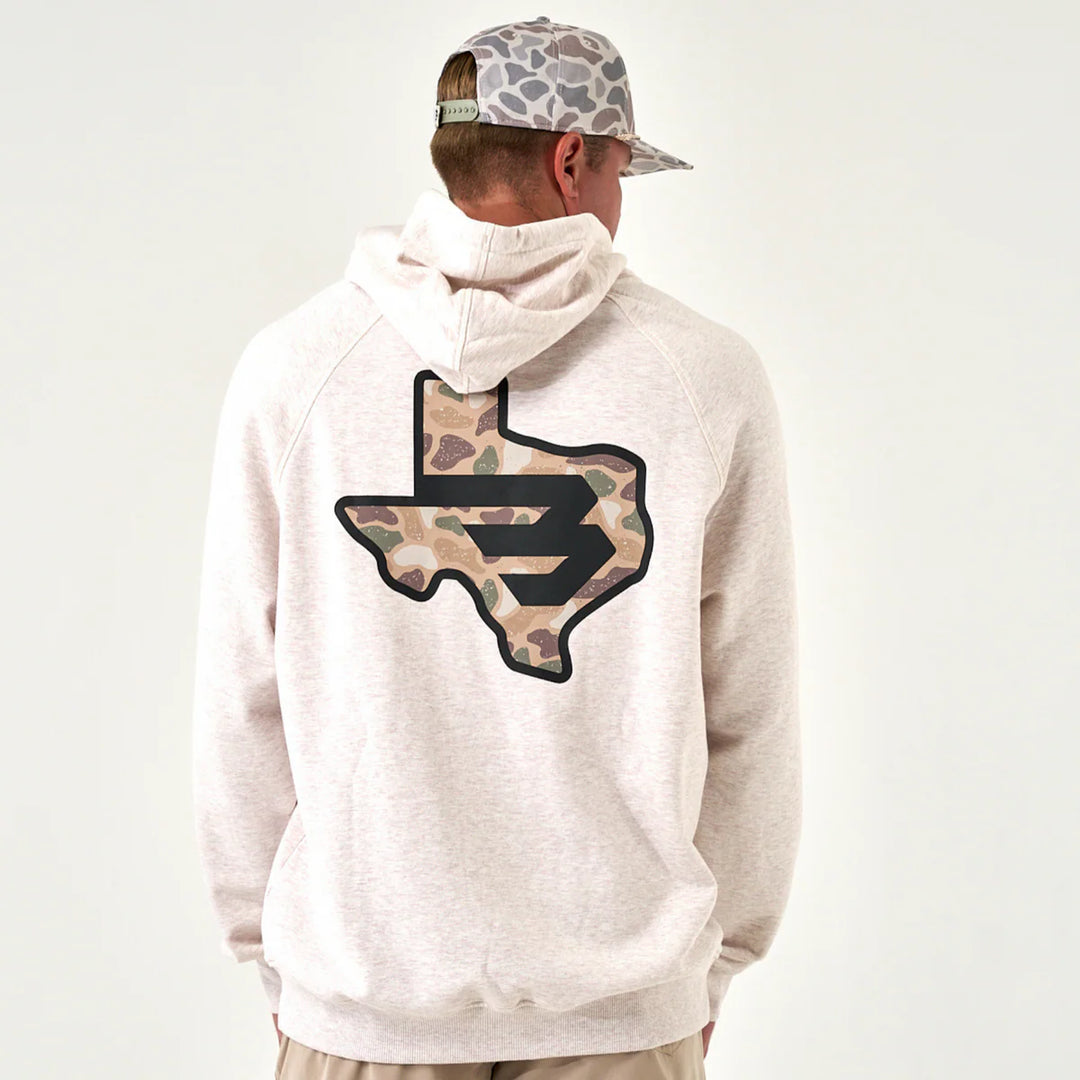 Burlebo Fleece Hoodie - Texas Camo Flying B Logo