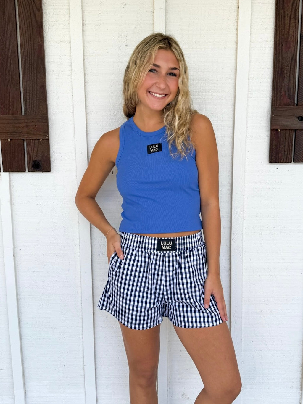 Lulu Mac Gingham Boxer Shorts