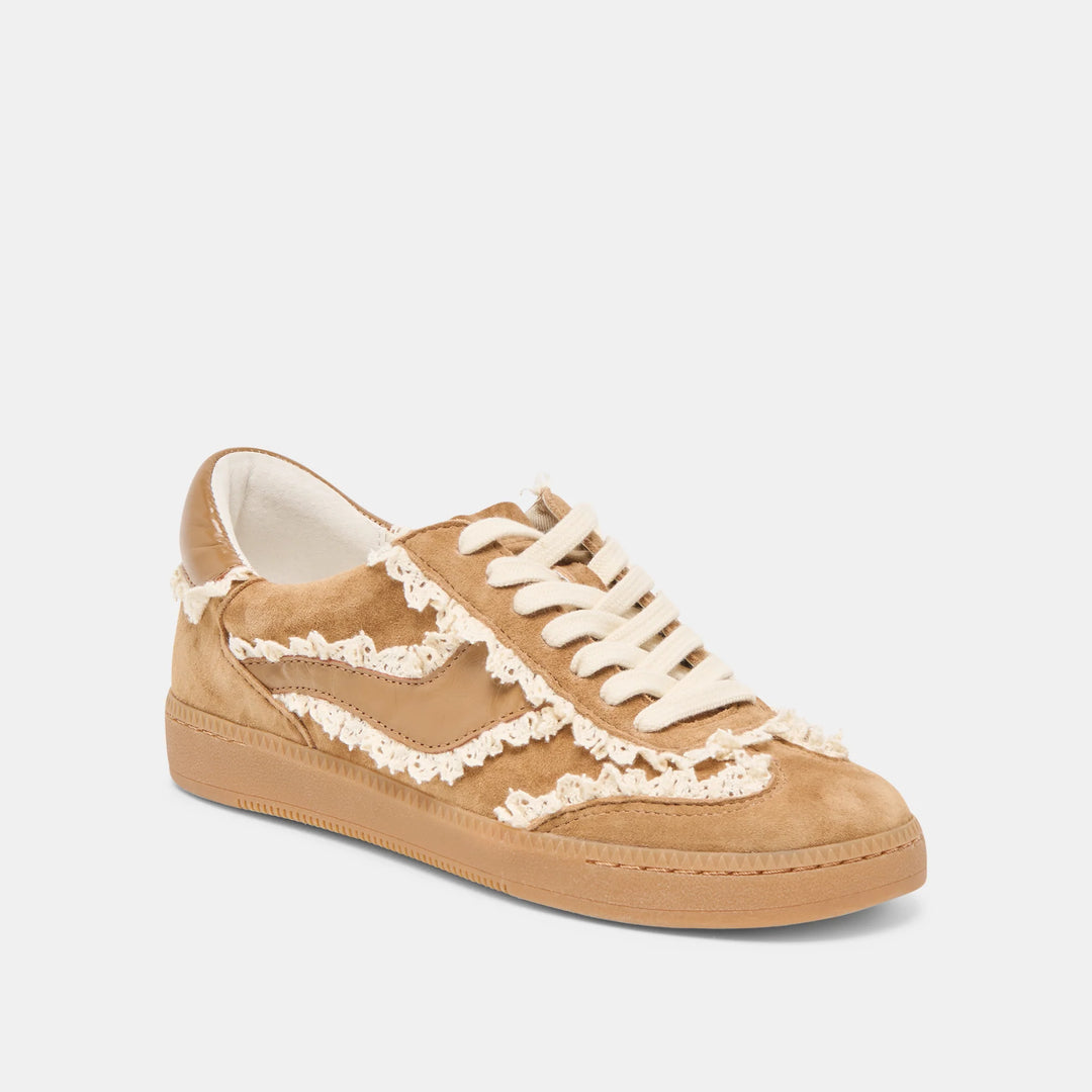 Dolce Vita Notice Lace Sneakers - Lt Brown Suede