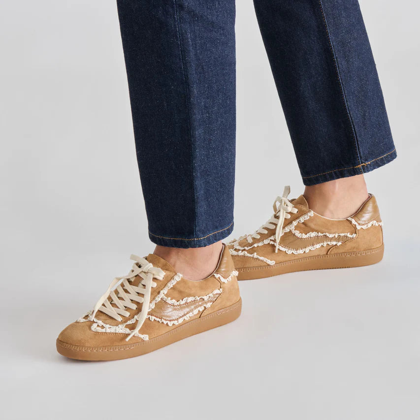 Dolce Vita Notice Lace Sneakers - Lt Brown Suede