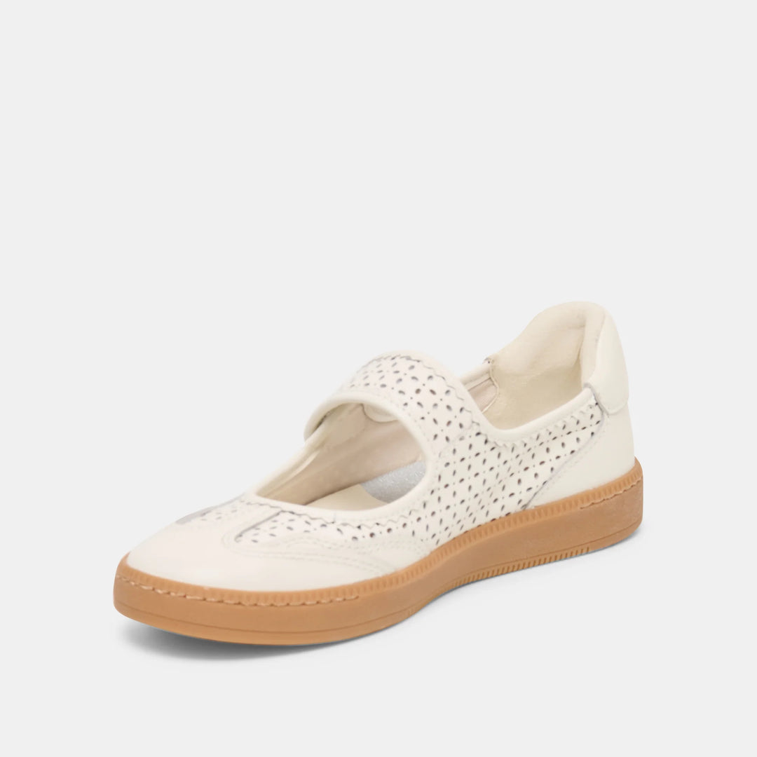 Dolce Vita Nanet Sneaker - White Perforated Leather