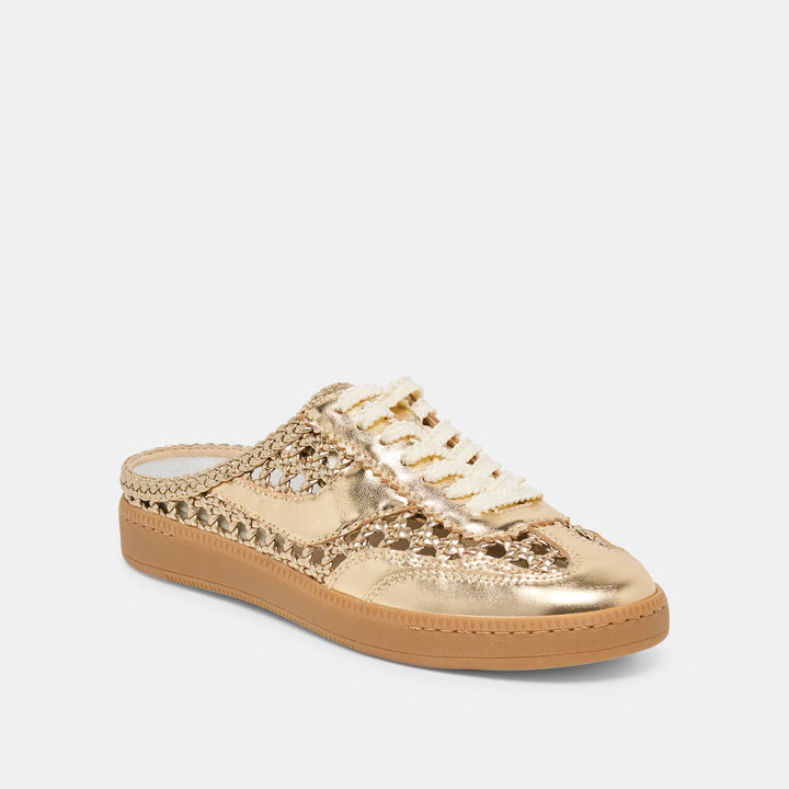 Dolce Vita Notice Slide Woven Sneaker - Gold