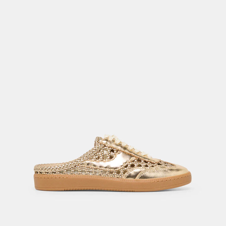 Dolce Vita Notice Slide Woven Sneaker - Gold