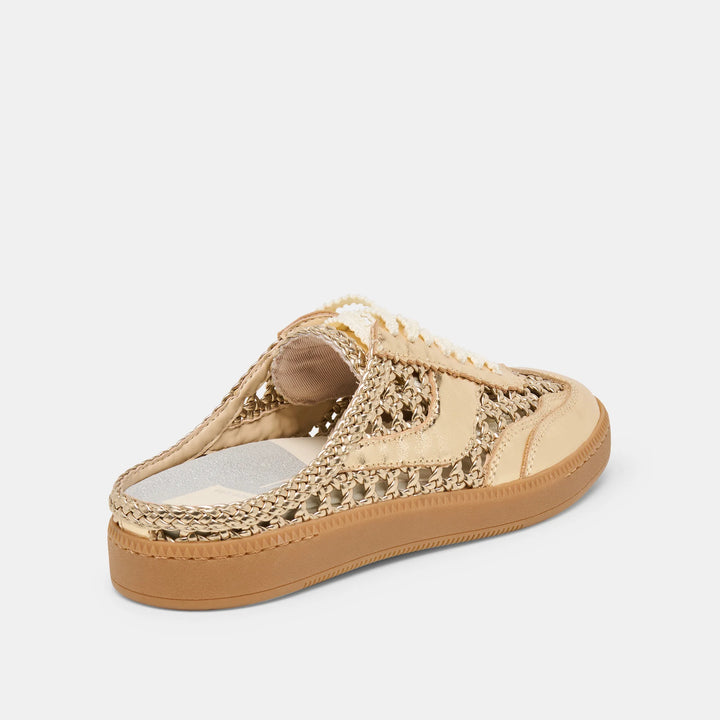 Dolce Vita Notice Slide Woven Sneaker - Gold