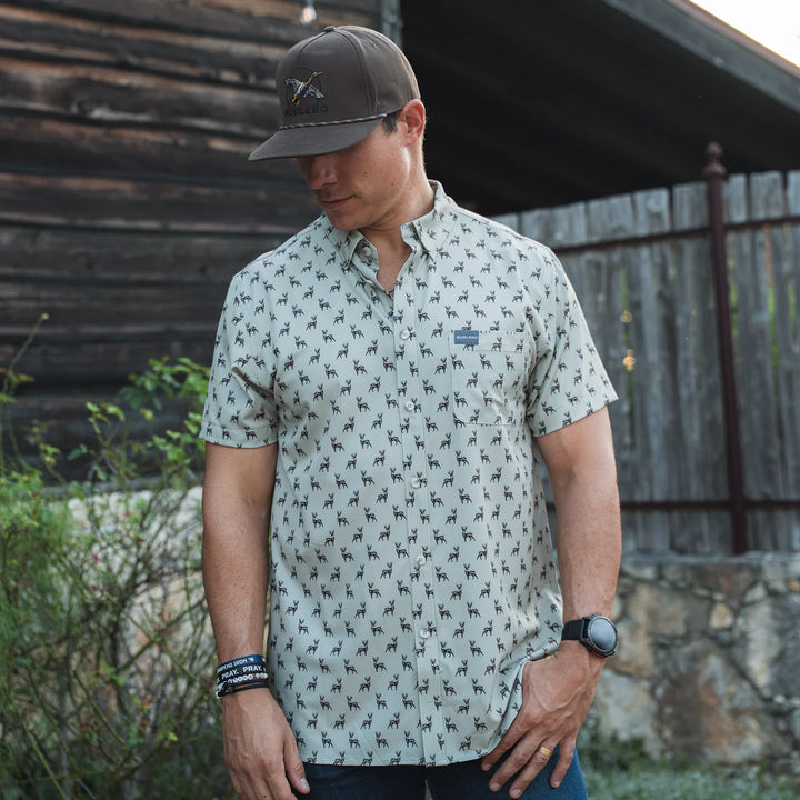 Burlebo Performance Button Up - Whitetail Deer