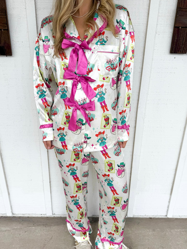 The Retro Cowgirl Christmas Pajamas