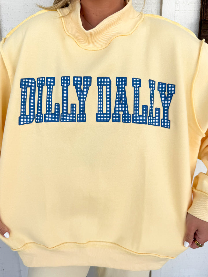 The Dilly Dally Gingham Sweatshirt