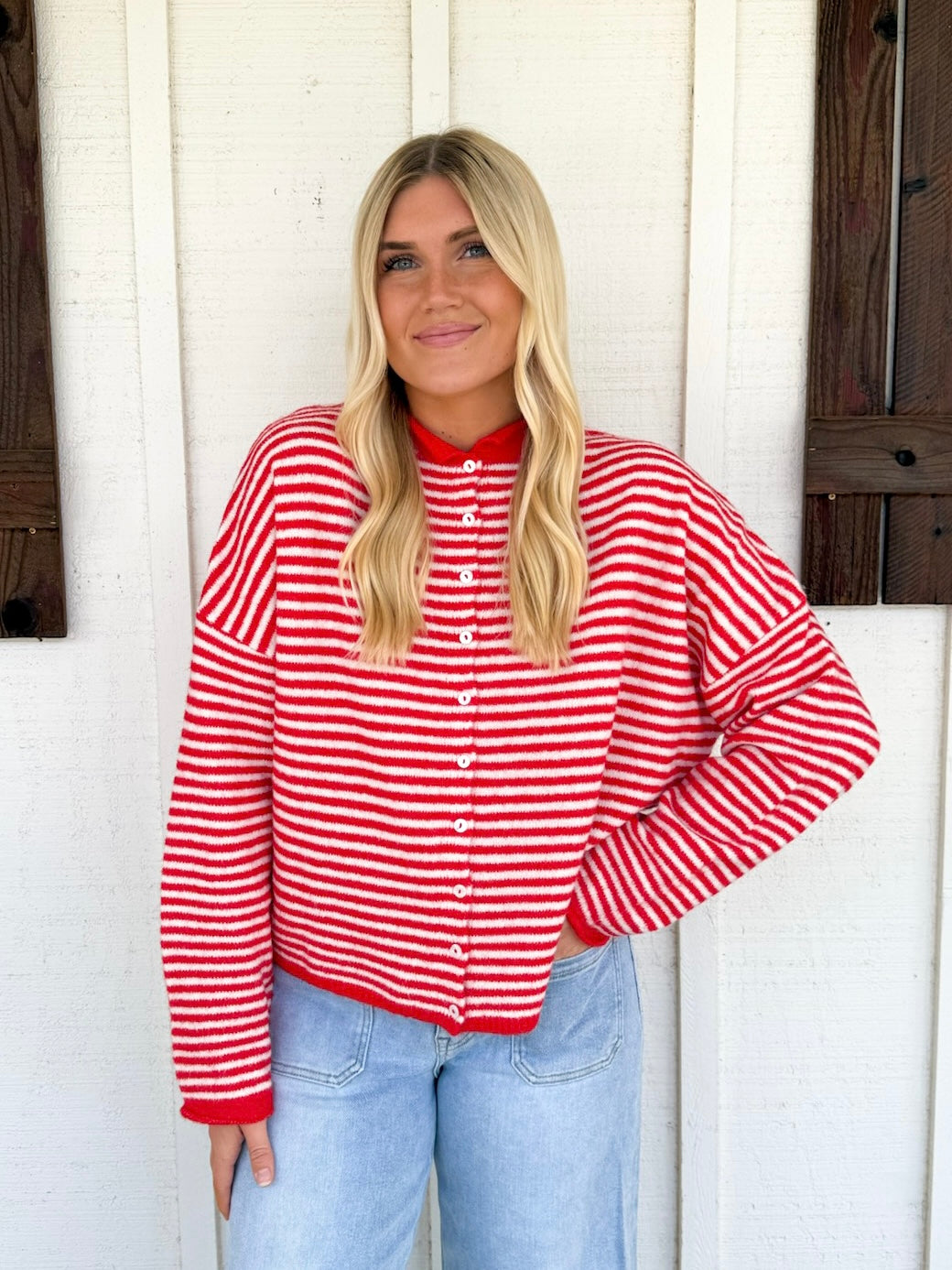The Piper Striped Cardigan