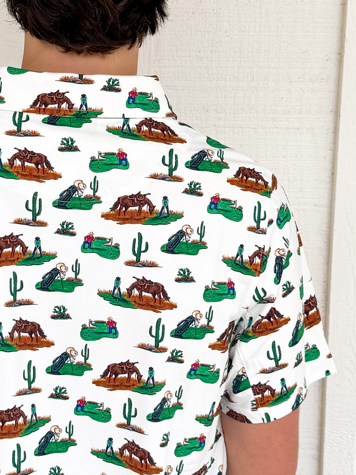 Hooey Men's Drive Cowboy Golf Polo