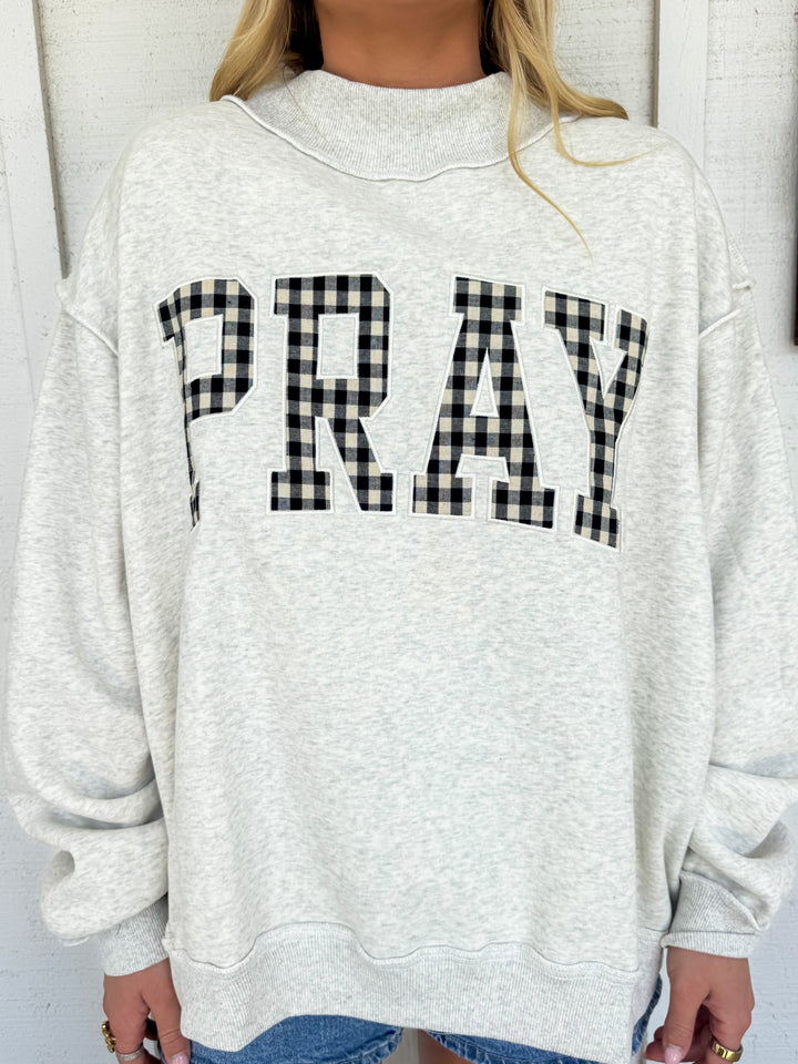 The Gingham Pray Mockneck