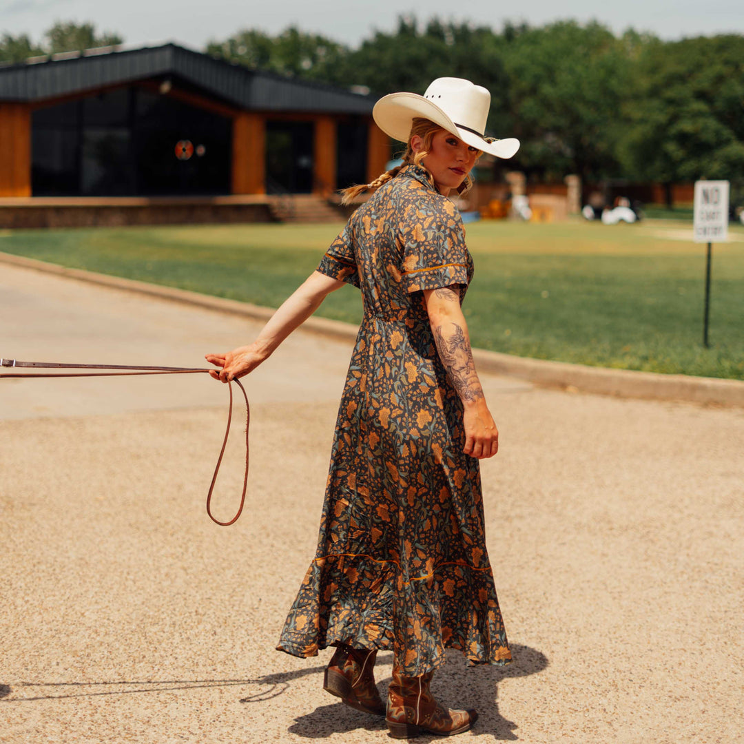 Sendero La Dahlia Dress - Copper Floral