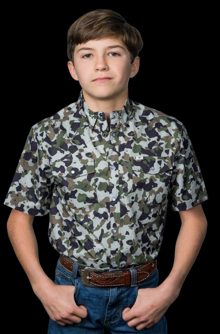 BR Ferrell Camo Short Sleeve Snap Shirt