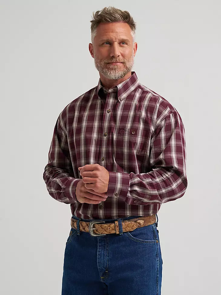 Wrangler Men's George Strait One Pocket LS Stretch Shirt