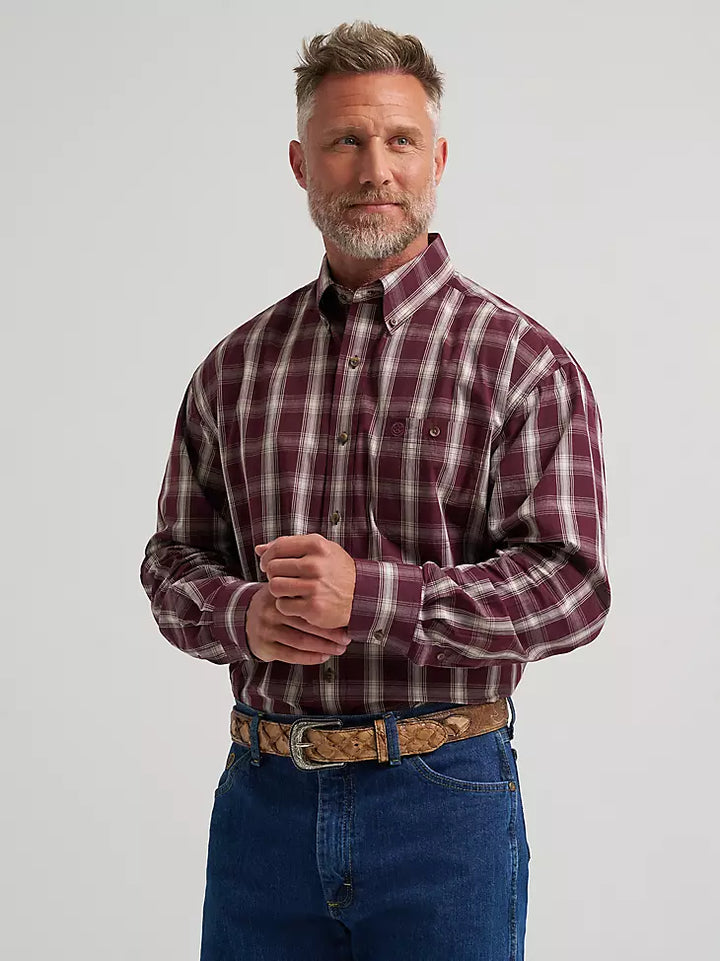 Wrangler Men's George Strait One Pocket LS Stretch Shirt