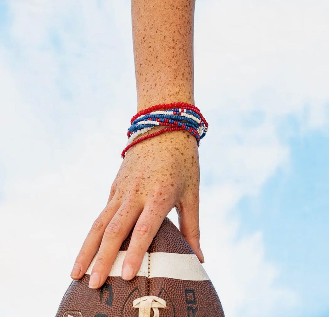 Ink & Alloy Gameday Color Block Beaded Stretch Bracelets