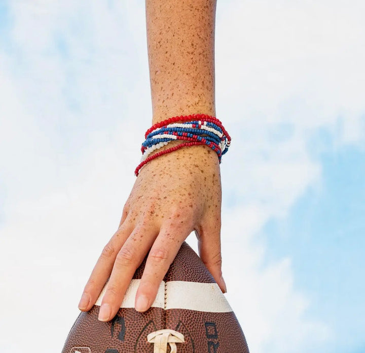 Ink & Alloy Gameday Color Block Beaded Stretch Bracelets