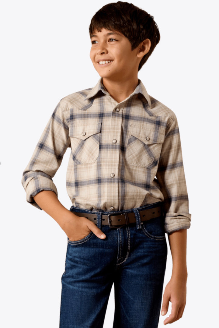 Ariat Boys Huddle Retro LS Snap Shirt