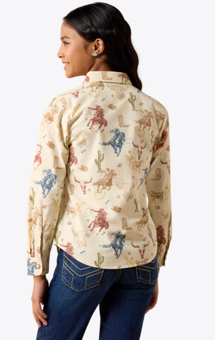 Ariat Girl's Ranch Tale Western LS Snap Shirt
