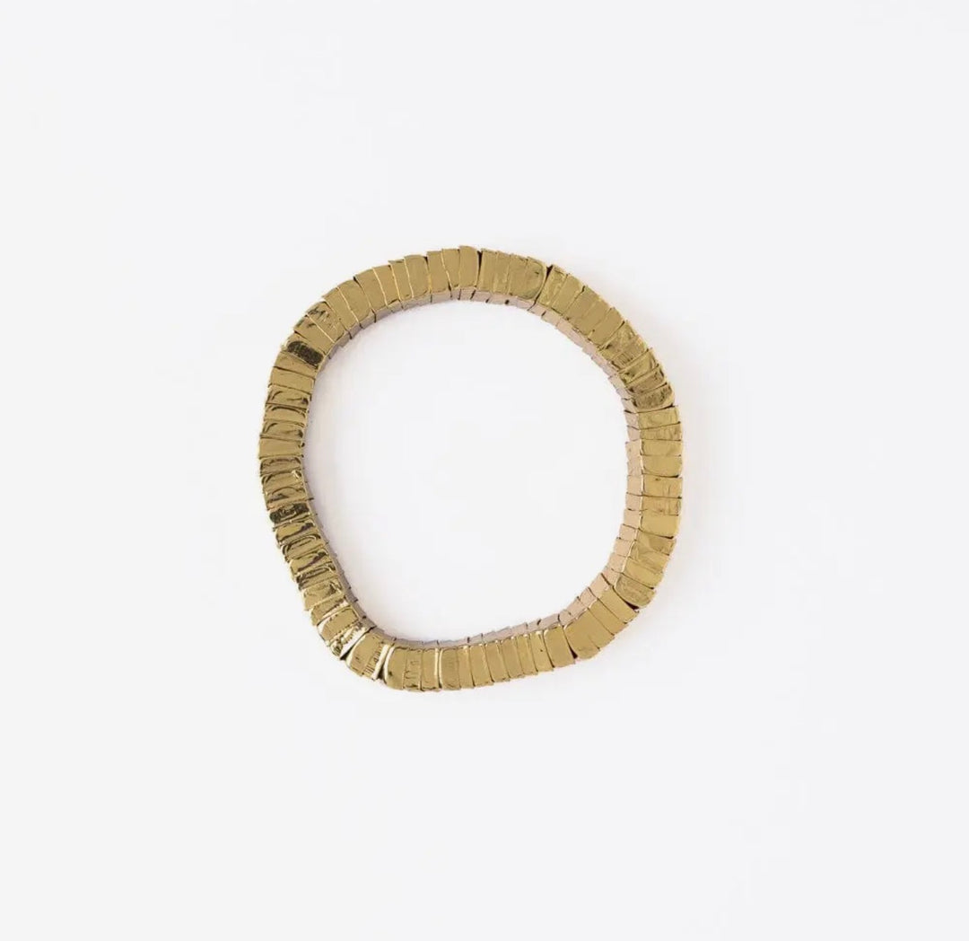 Ink & Alloy Lucille Square Bead Stretch Bracelet