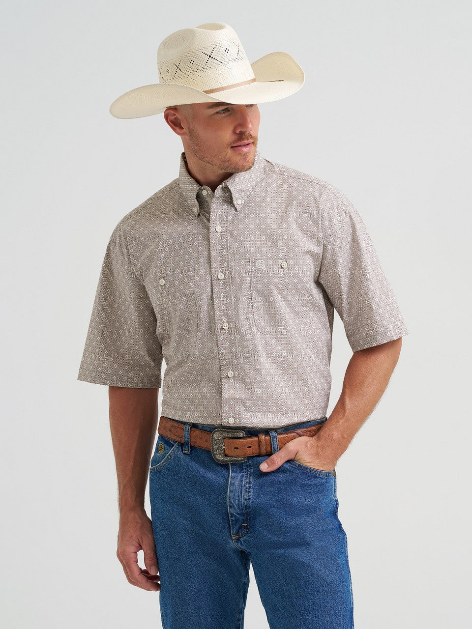 Wrangler Men's George Strait One Pocket SS Shirt