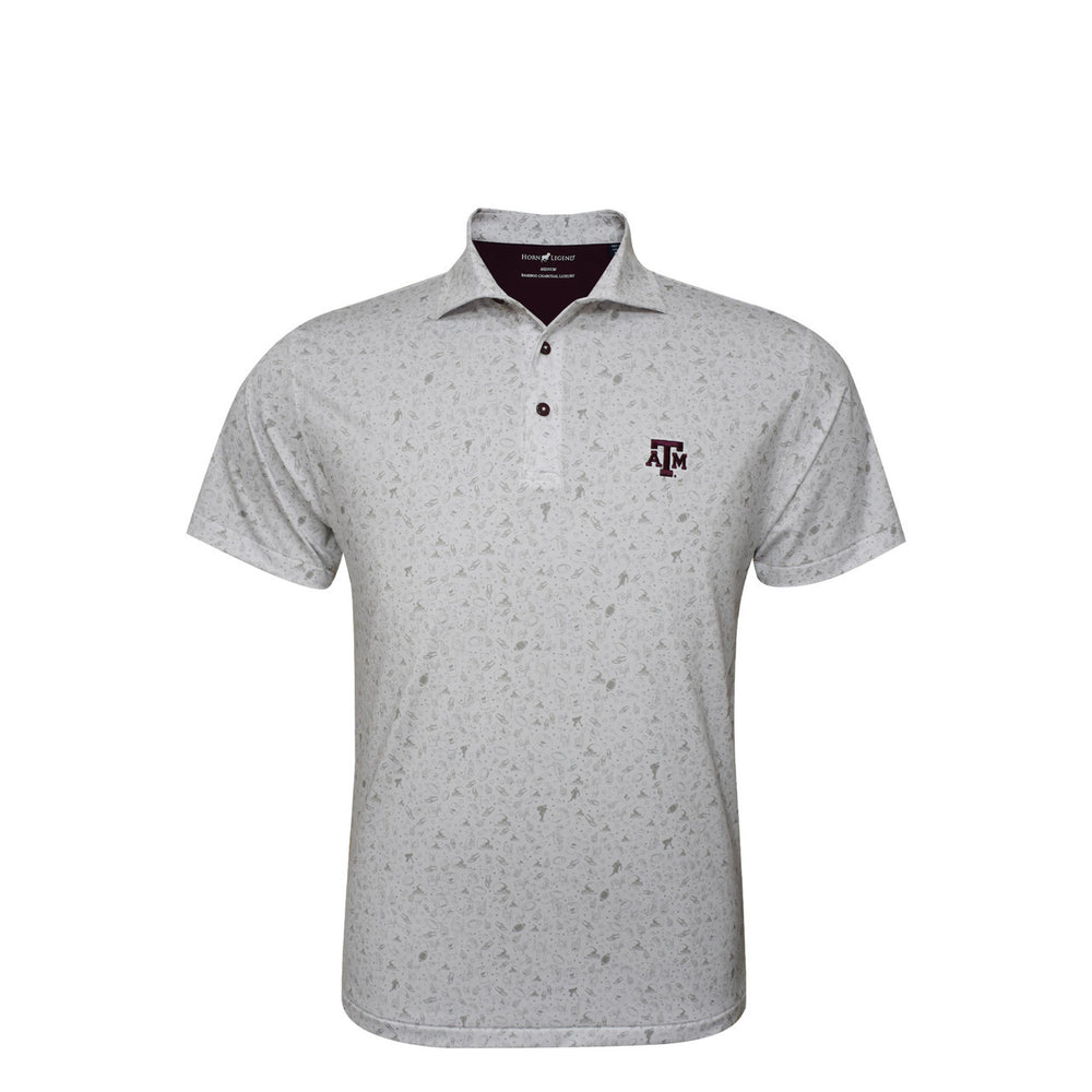 Horn Legend A&M Football Print Polo1