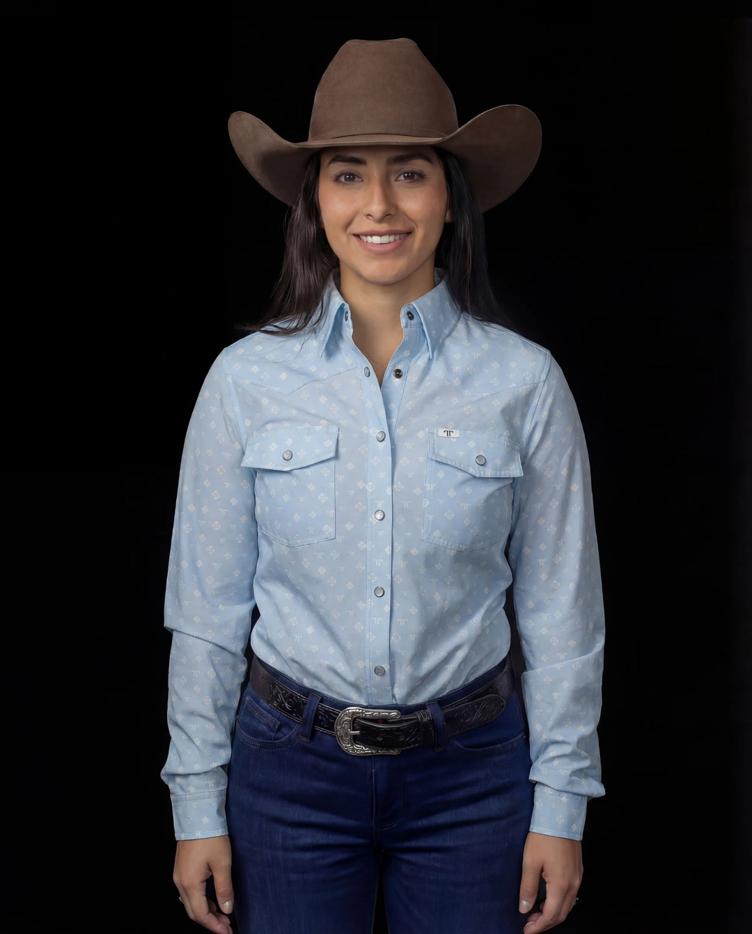 The Ferrell Women's Remi Long Sleeve Pearl Snap Shirt