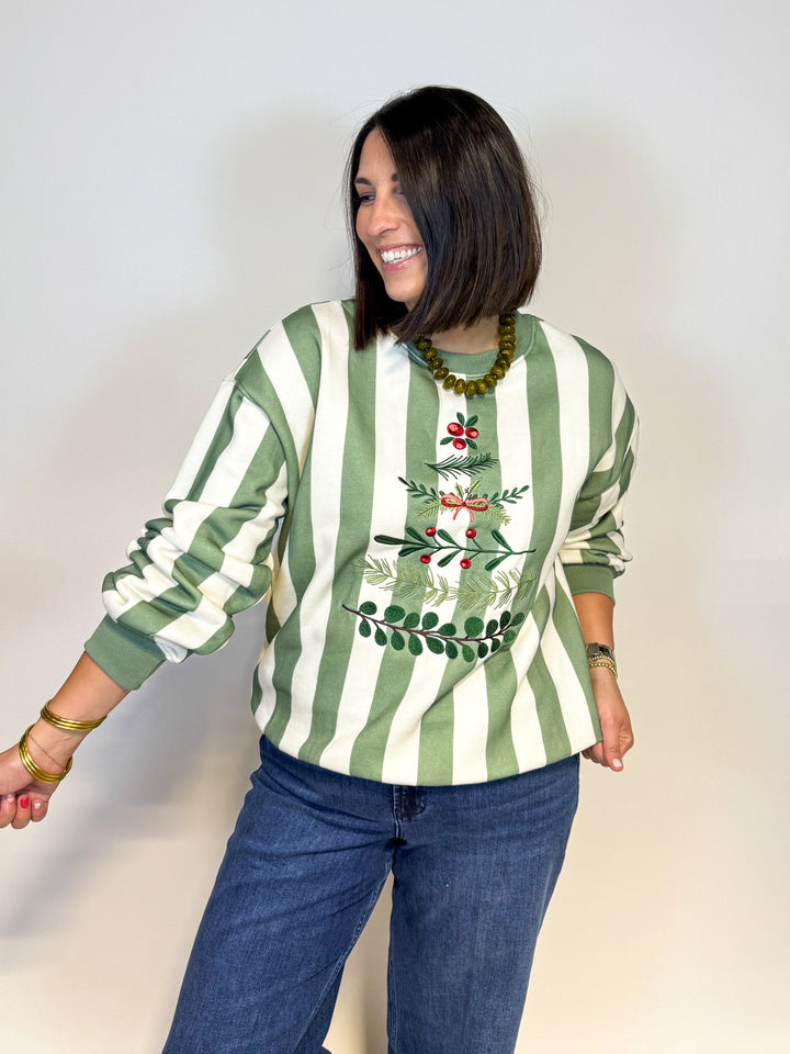 The Striped Wreath Sweatshirt