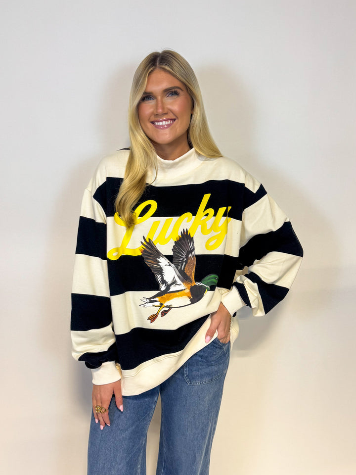 The Striped Mallard Mockneck
