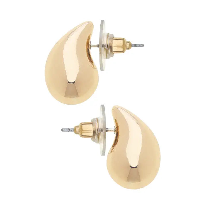 Icon Mini Puffed Teardrop Stud Earrings