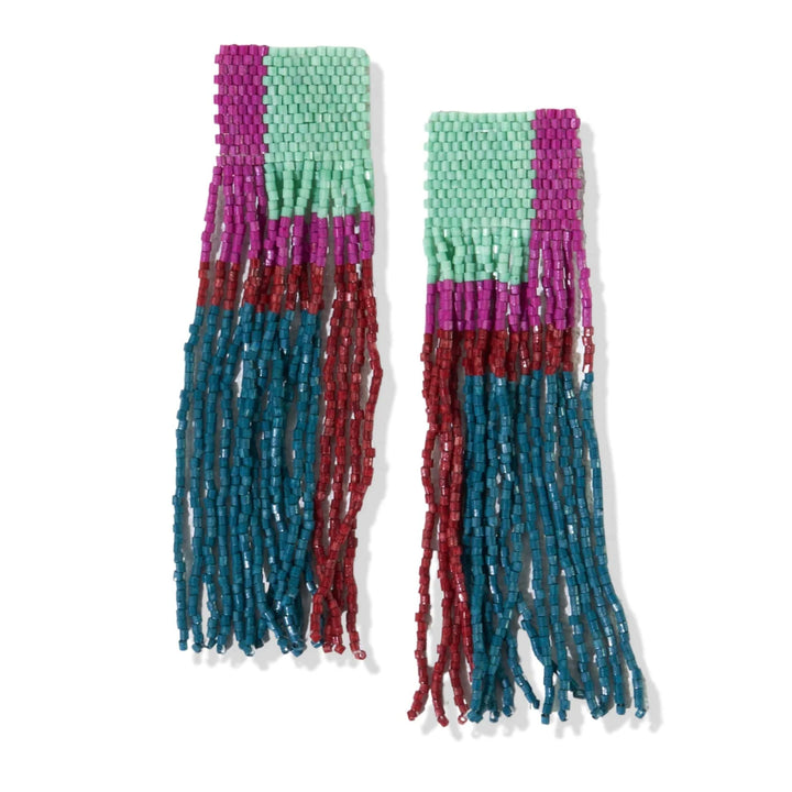 Belle Beaded Fringe Earrings