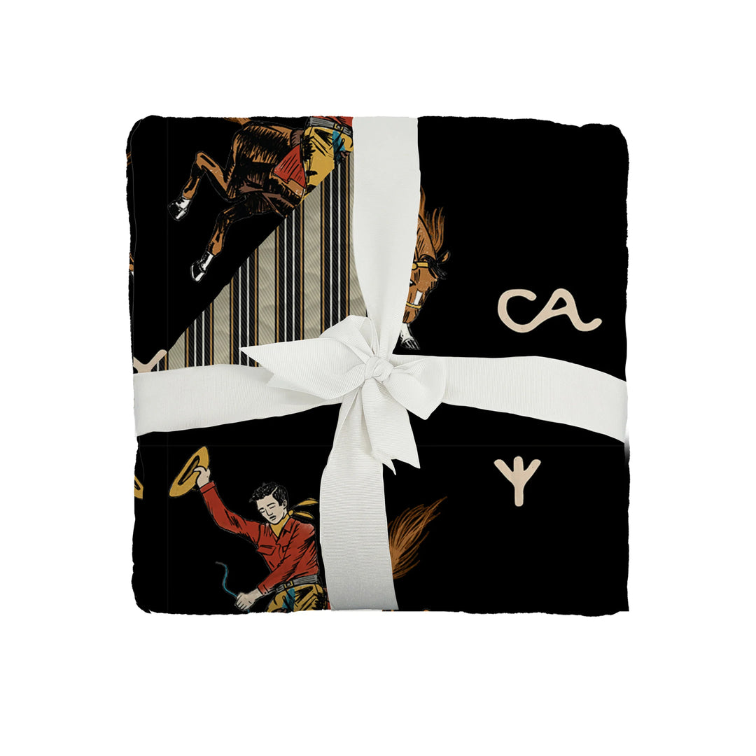 Ida Mae Lazy J Black Baby Blanket