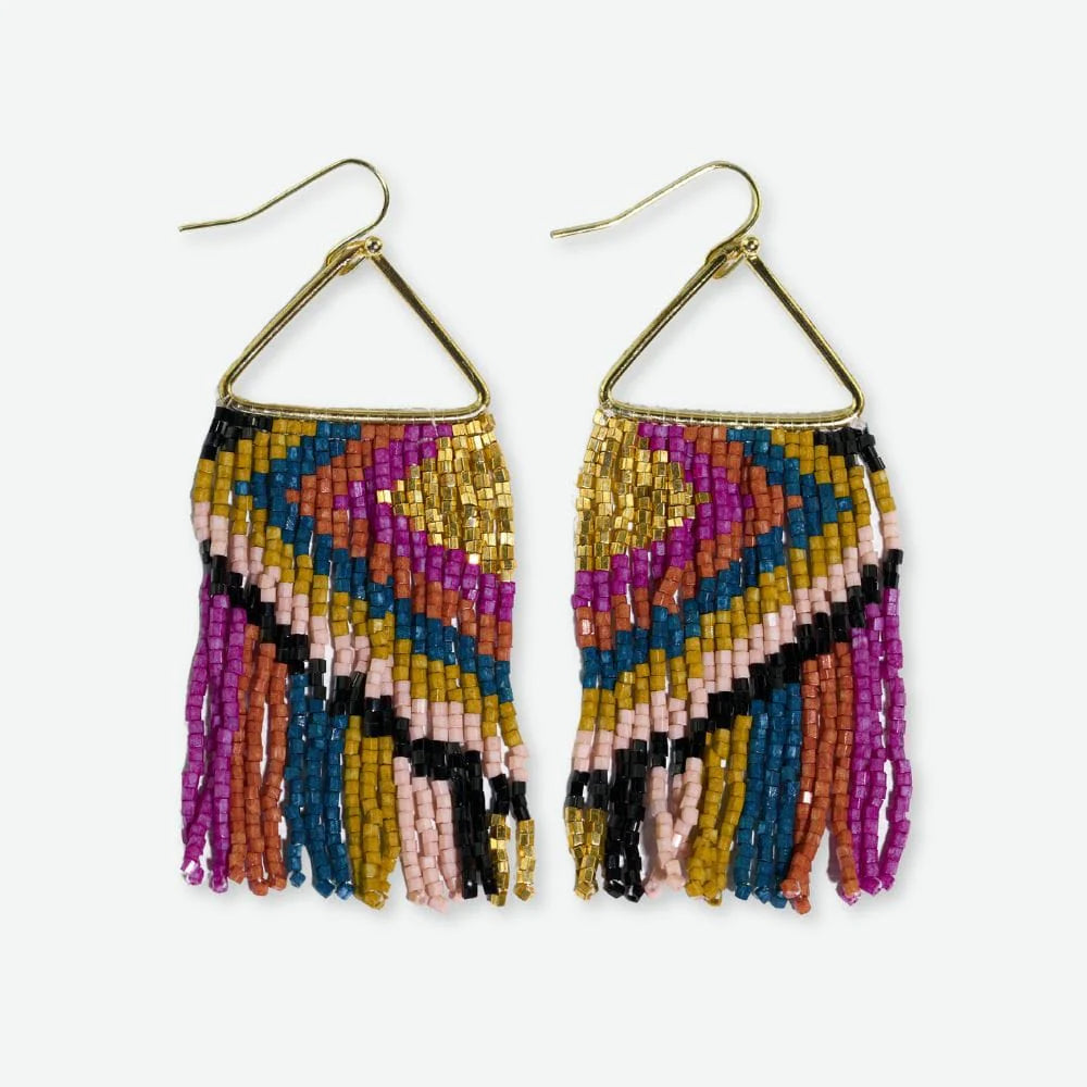 Ink & Alloy Paige Beaded Fringe Earrings