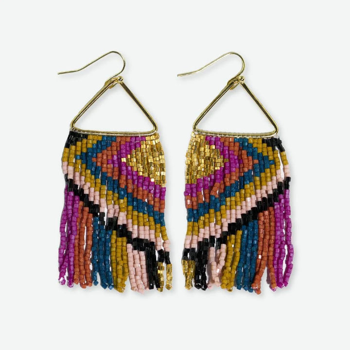 Ink & Alloy Paige Beaded Fringe Earrings