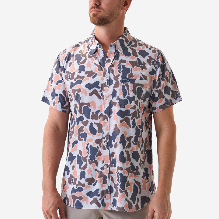 Burlebo Performance Button Up - Vintage Camo